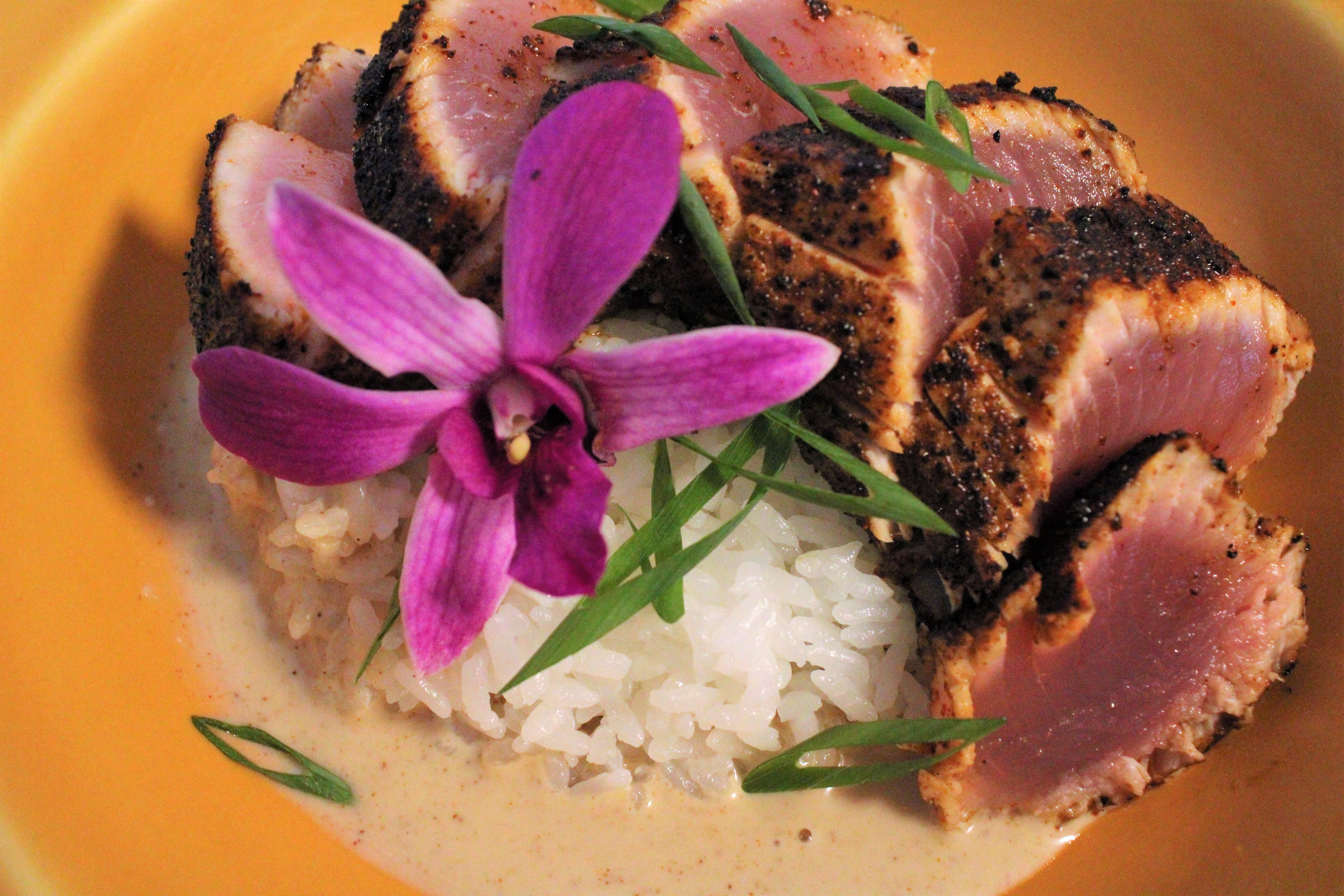 Blackened Ahi with Smoky Coconut Cream