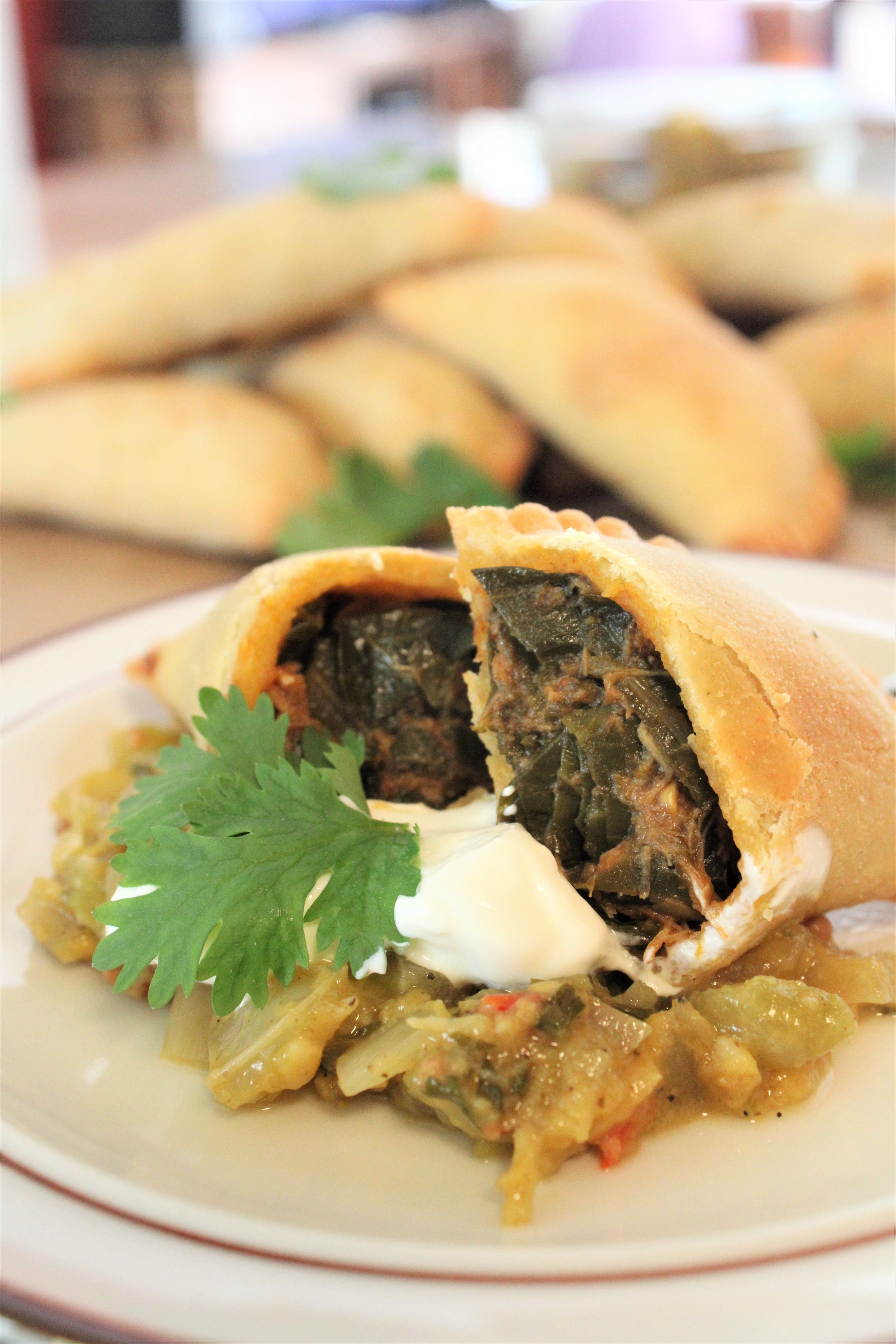 Ancho Pork and Collard Green Empanadas