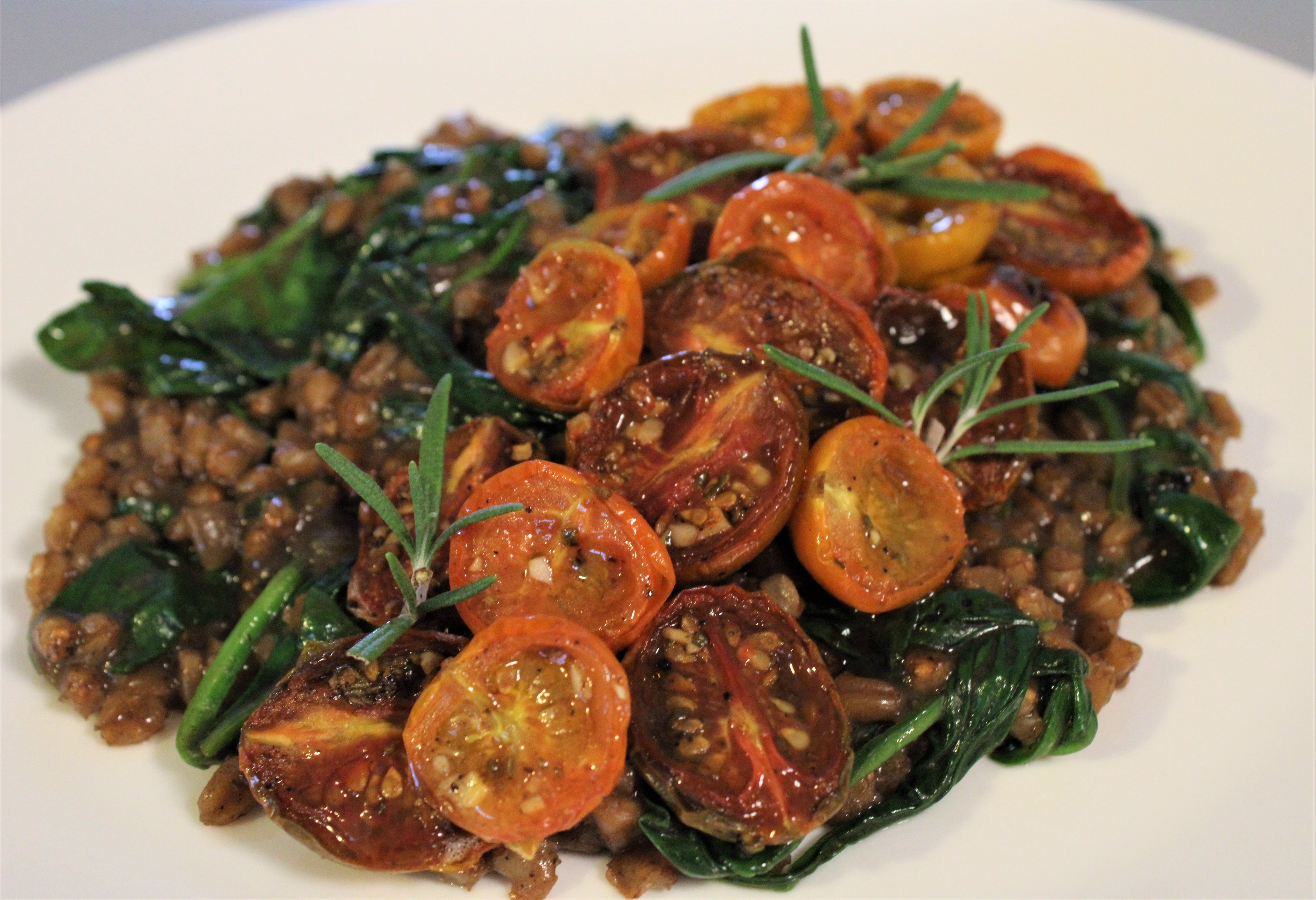 Spinach Farro Risotto