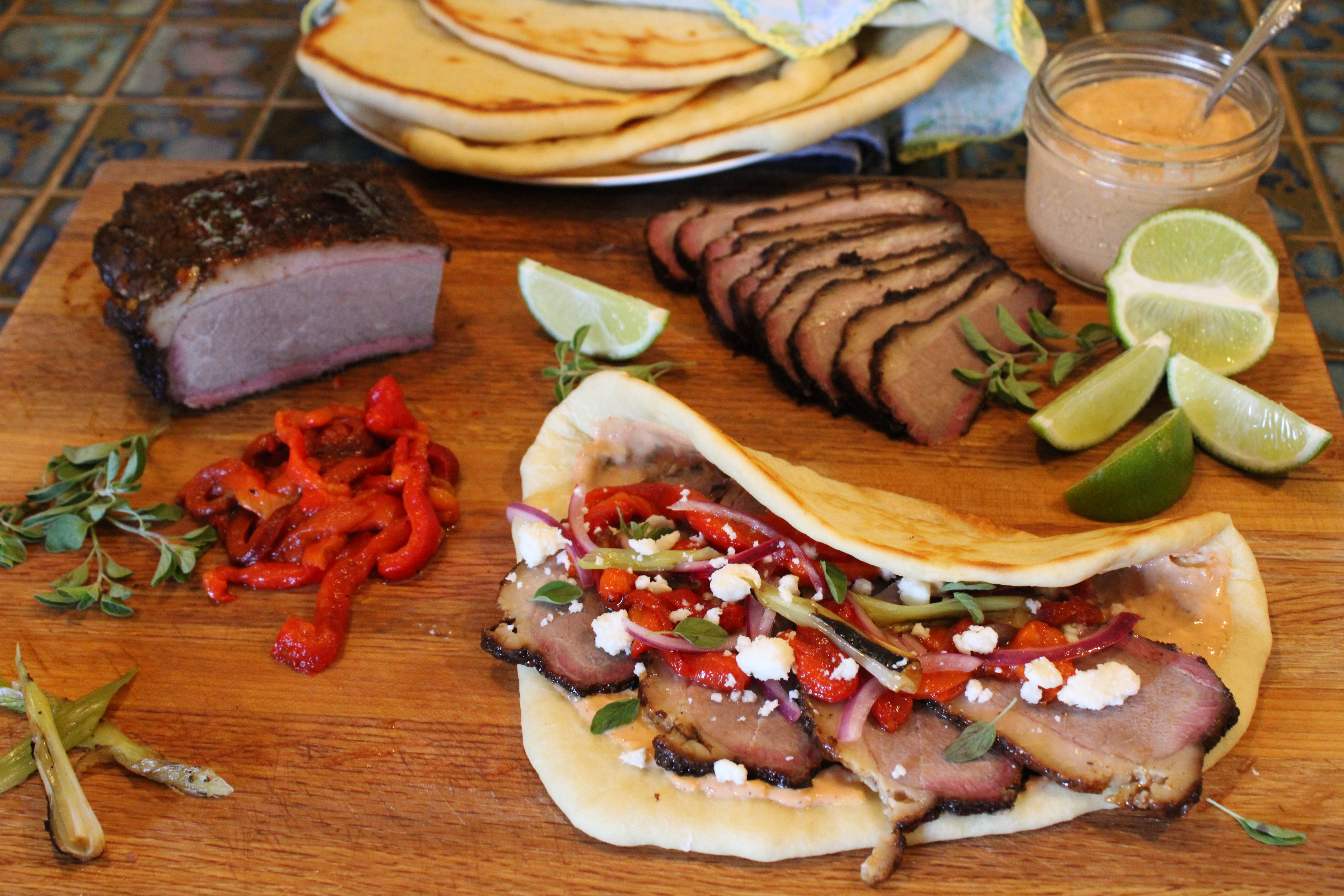 Smoked Brisket Pita