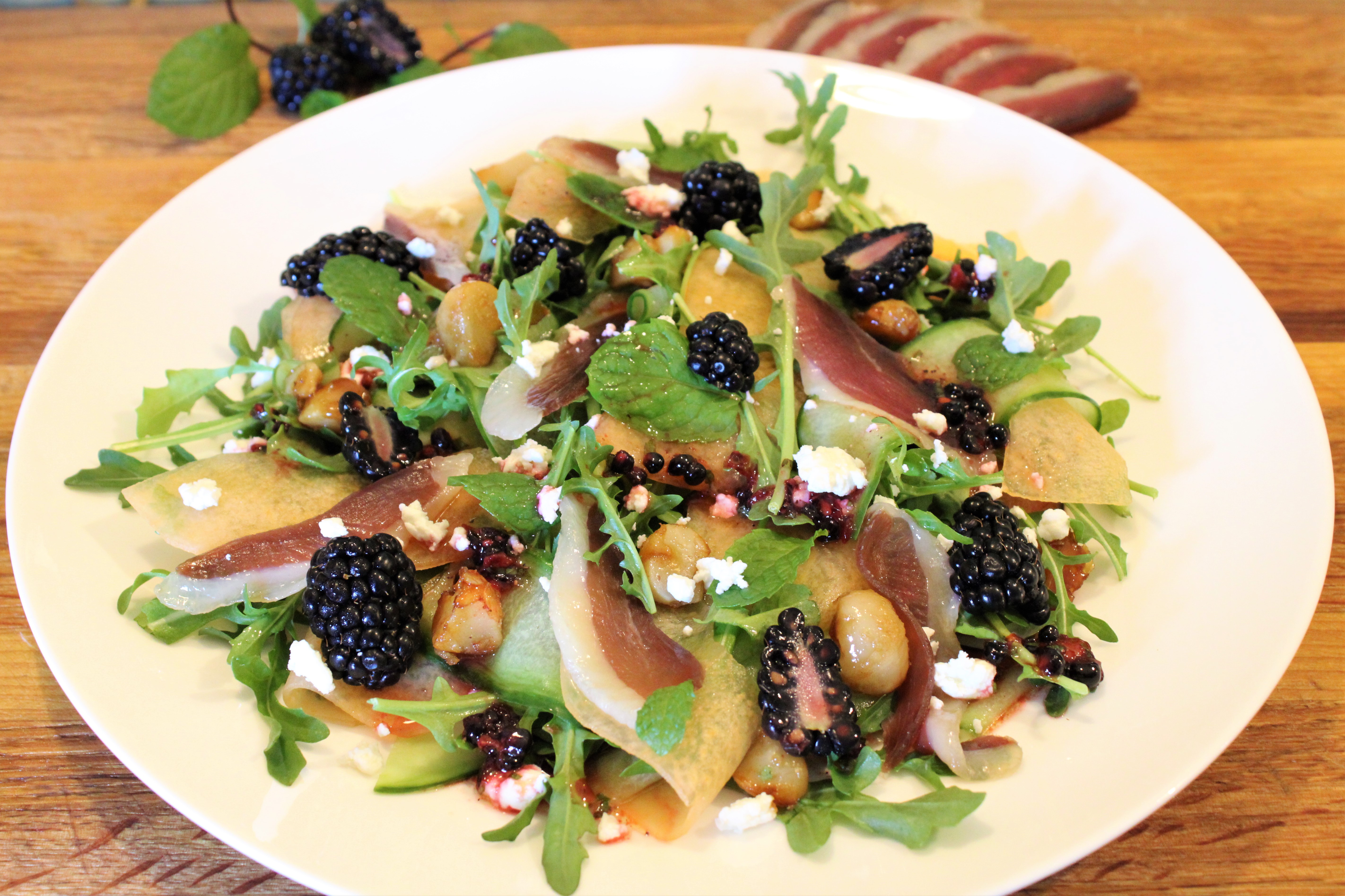 Duck Prosciutto and Cantaloupe Salad