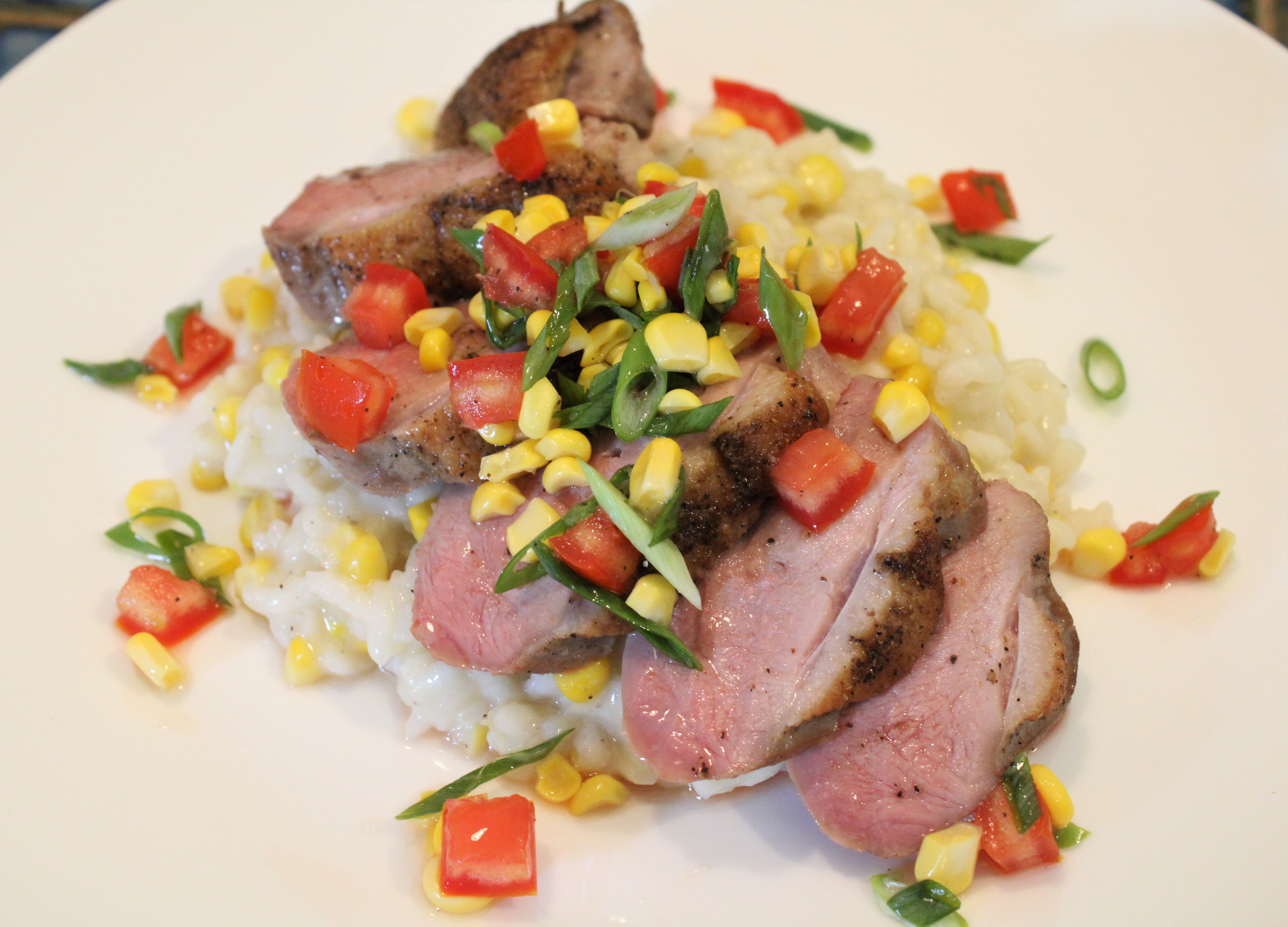 Duck Breast with Corn Risotto
