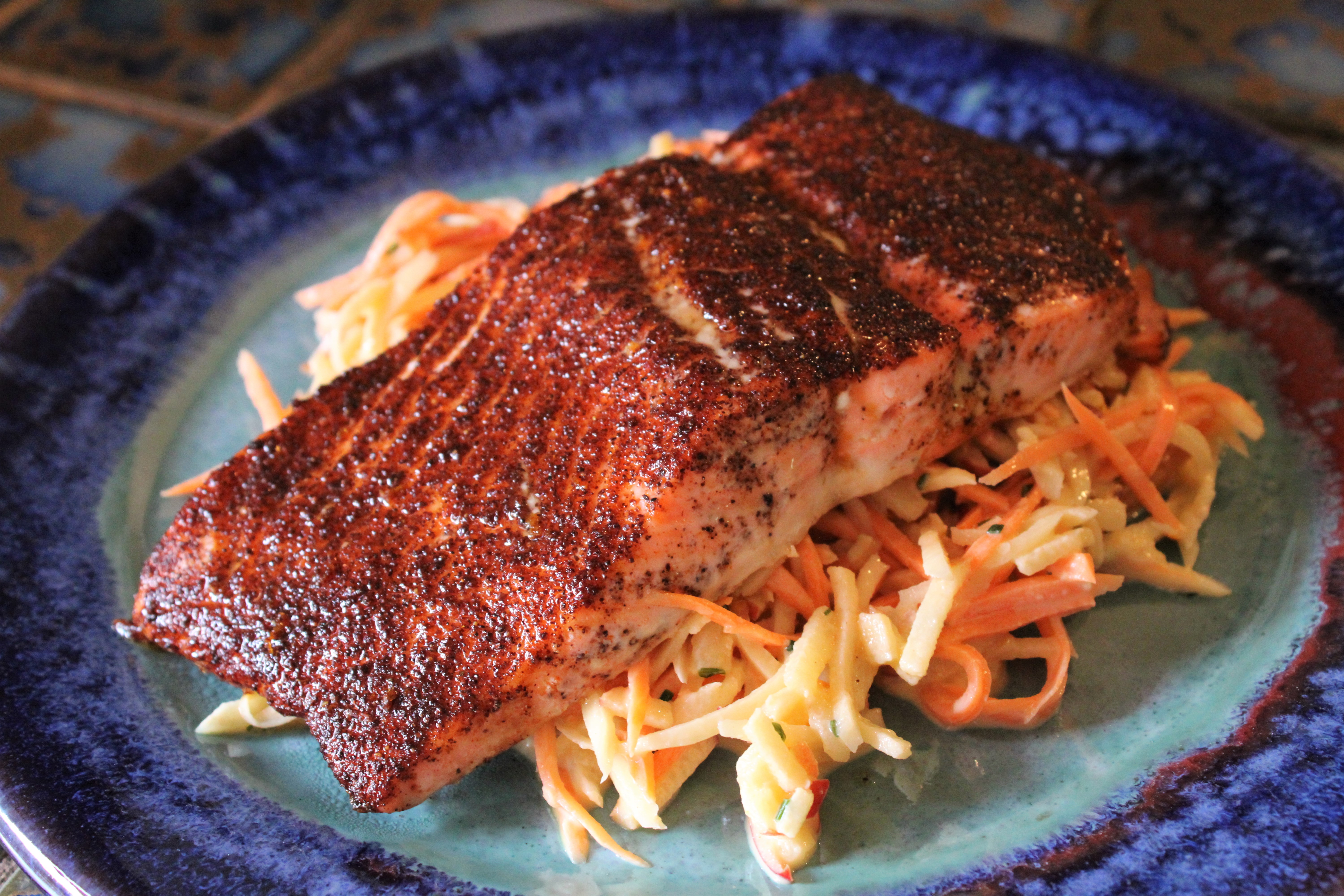 Spice Roasted Salmon and Sweet Potato Salad